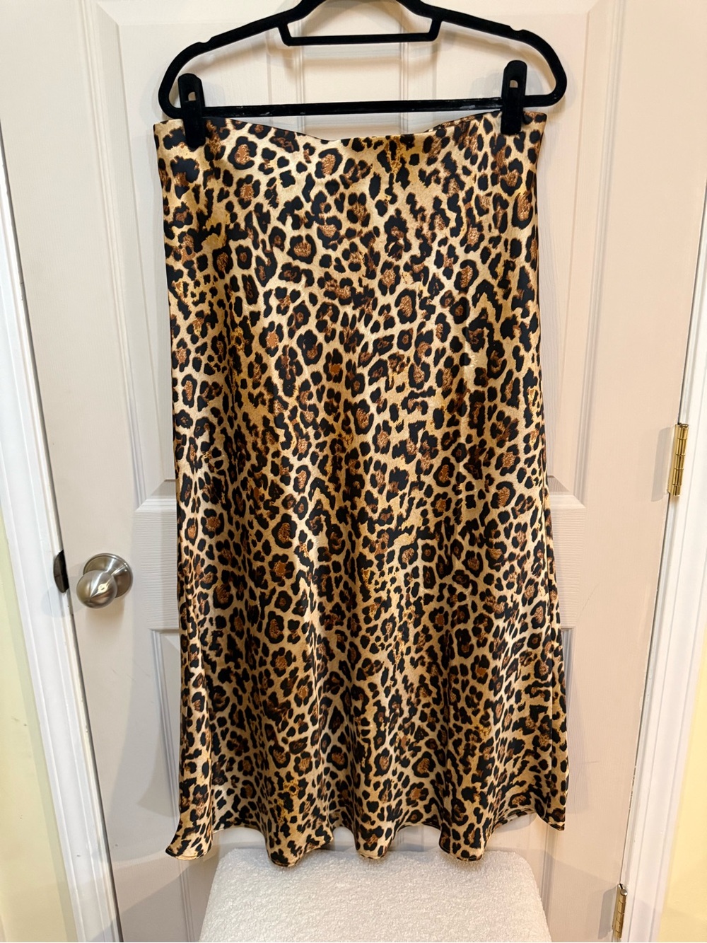 LOFT Leopard Print A-Line Skirt